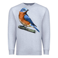 Heather Grey Eastern Bluebird Premium Sweatshirt - LillyAllenDesigns
