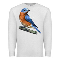 Oatmeal Heather Eastern Bluebird Premium Sweatshirt - LillyAllenDesigns