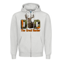 Dove Grey Western Dad The Great Deer Hunter Zipper Hoodie - LillyAllenDesigns