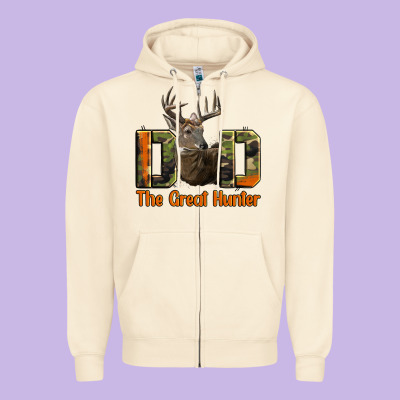 Western Dad The Great Deer Hunter Zipper Hoodie Designed By Lillyallendesigns