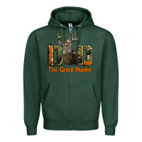 Sports Green Western Dad The Great Deer Hunter Zipper Hoodie - LillyAllenDesigns