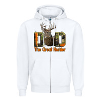 White Western Dad The Great Deer Hunter Zipper Hoodie - LillyAllenDesigns