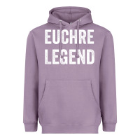 Lavender Euchre Legend Best Euchre Card Board Game Player Gift Heavyweight Hoodie - lanVoArt