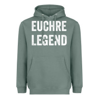 Sage Euchre Legend Best Euchre Card Board Game Player Gift Heavyweight Hoodie - lanVoArt