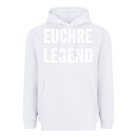 White Euchre Legend Best Euchre Card Board Game Player Gift Heavyweight Hoodie - lanVoArt