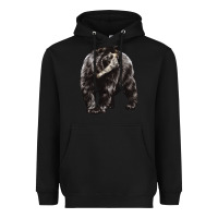 Black Spectacled Bear Heavyweight Hoodie - LillyAllenDesigns