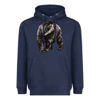 Navy Spectacled Bear Heavyweight Hoodie - LillyAllenDesigns