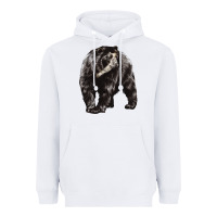 White Spectacled Bear Heavyweight Hoodie - LillyAllenDesigns