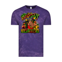 Cloud Purple Steppin' into Juneteenth black girl sneakers Vintage Tee - RanaPortraitStore