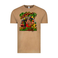 Vintage Camel Steppin' into Juneteenth black girl sneakers Vintage Tee - RanaPortraitStore