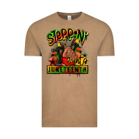 Vintage Coffee Steppin' into Juneteenth black girl sneakers Vintage Tee - RanaPortraitStore