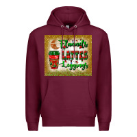 Burgundy flannels lattes leggings tumbler Premium Hoodie - BundleAndBundleShop
