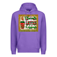 Purple flannels lattes leggings tumbler Premium Hoodie - BundleAndBundleShop