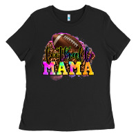 Black football mama Ladies Tee - LillyAllenDesigns