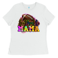 White football mama Ladies Tee - LillyAllenDesigns