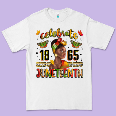 Celebrate 1865 Juneteenth With Black Woman Premium Tee Designed By Lillyallendesigns