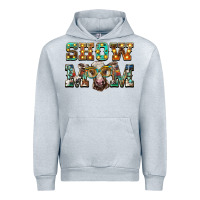 Heather Grey show mom brown calf eye glasses Urban Hoodie - BarkalooDesign