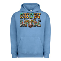 Pigment Pebble Blue show mom brown calf eye glasses Urban Hoodie - BarkalooDesign