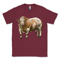 Burgundy simmental bull Classic Tee - LillyAllenDesigns