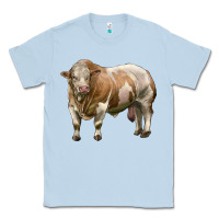 Dusty Blue simmental bull Classic Tee - LillyAllenDesigns
