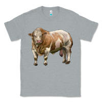 Heather Grey simmental bull Classic Tee - LillyAllenDesigns