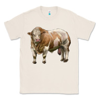 Natural simmental bull Classic Tee - LillyAllenDesigns