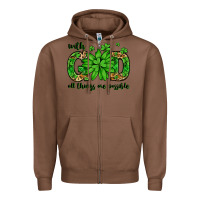 Chestnut With god all things are possible St. Patrick's Day Zipper Hoodie - LillyAllenDesigns