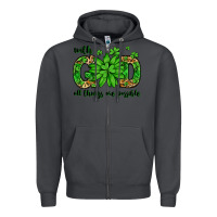 Smoke With god all things are possible St. Patrick's Day Zipper Hoodie - LillyAllenDesigns