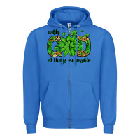 True Royal With god all things are possible St. Patrick's Day Zipper Hoodie - LillyAllenDesigns