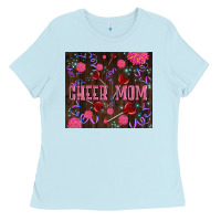 Baby Blue cheer mom party Ladies Tee - LillyAllenDesigns