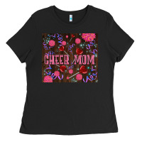 Black cheer mom party Ladies Tee - LillyAllenDesigns