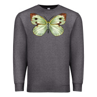 Charcoal Heather Cabbage Butterfly Premium Sweatshirt - LillyAllenDesigns
