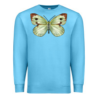 Ocean Blue Cabbage Butterfly Premium Sweatshirt - LillyAllenDesigns