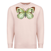 Pale Pink Cabbage Butterfly Premium Sweatshirt - LillyAllenDesigns