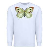 White Cabbage Butterfly Premium Sweatshirt - LillyAllenDesigns