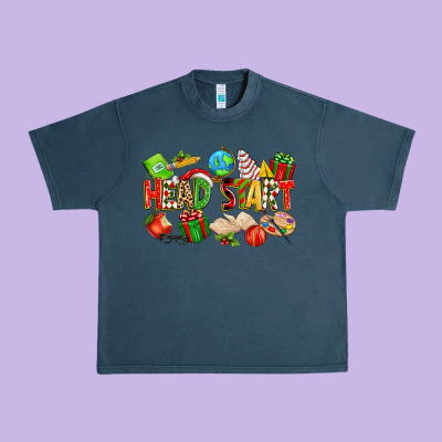 Christmas Head Start Urban Heavy Tee Designed By Texasbilliewilder