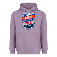 Lavender retro gator on saturday patriot on sunday gainesville gift Heavyweight Hoodie - lanVoArt