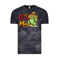 Cloud Black Cinco de mayo with cactus Vintage Tee - NancyCooperArtShop