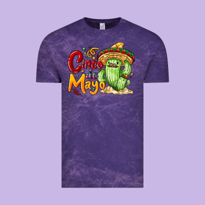 Cinco De Mayo With Cactus Vintage Tee Designed By Nancycooperartshop