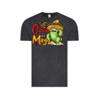 Vintage Black Cinco de mayo with cactus Vintage Tee - NancyCooperArtShop