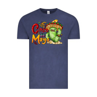 Vintage Denim Cinco de mayo with cactus Vintage Tee - NancyCooperArtShop