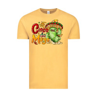 Vintage Mustard Cinco de mayo with cactus Vintage Tee - NancyCooperArtShop