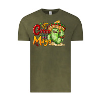 Vintage Olive Cinco de mayo with cactus Vintage Tee - NancyCooperArtShop
