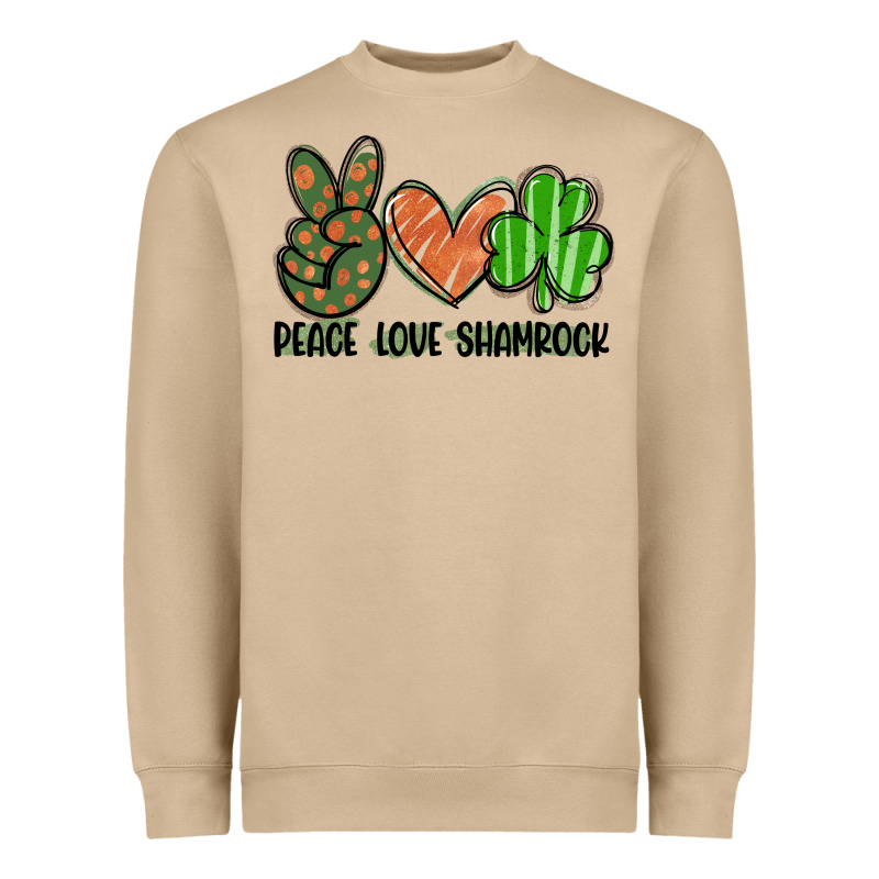 Peace Love Shamrock Heavyweight Sweatshirt by FaDigitalArtStudio | Teevron