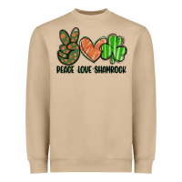 Mushroom peace love shamrock Heavyweight Sweatshirt - FaDigitalArtStudio