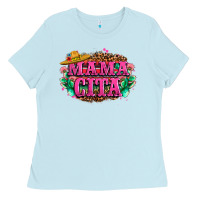 Baby Blue vibrant fiesta typography Ladies Tee - LillyAllenDesigns