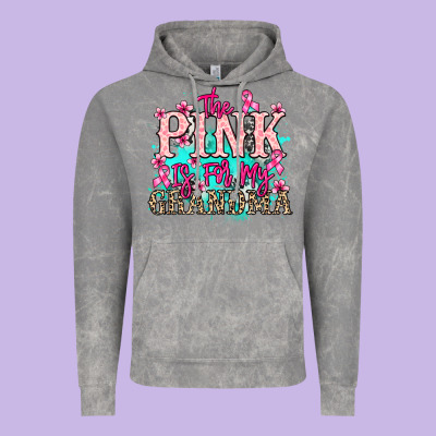The Pink Is For My Grandma Cancer Awareness Vintage Hoodie Designed By Howdyjamesfarm