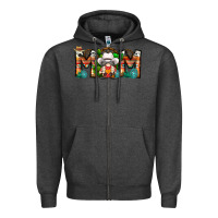 Charcoal Heather Mom Cowboy Gnome Zipper Hoodie - CowhideDigitalArt