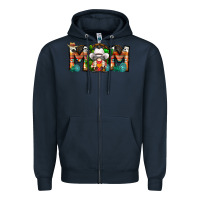 Navy Mom Cowboy Gnome Zipper Hoodie - CowhideDigitalArt