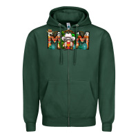 Sports Green Mom Cowboy Gnome Zipper Hoodie - CowhideDigitalArt